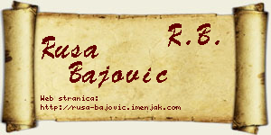 Rusa Bajović vizit kartica